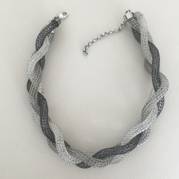 Erica Zap Design Woven mesh Tri color necklace - Picture 2 of 7